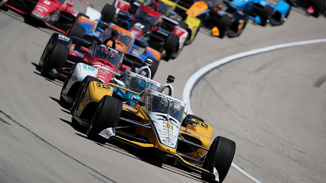 IndyCar Penske driver Scott McLaughlin Leclerc at the 2022 Texas