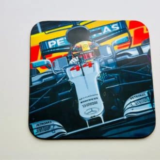 Product image for Lewis Hamilton 'Lionheart' Coaster by Kevin McNicholas