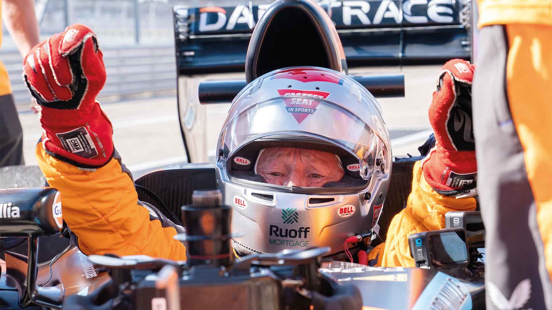 Mario happy in a McLaren
