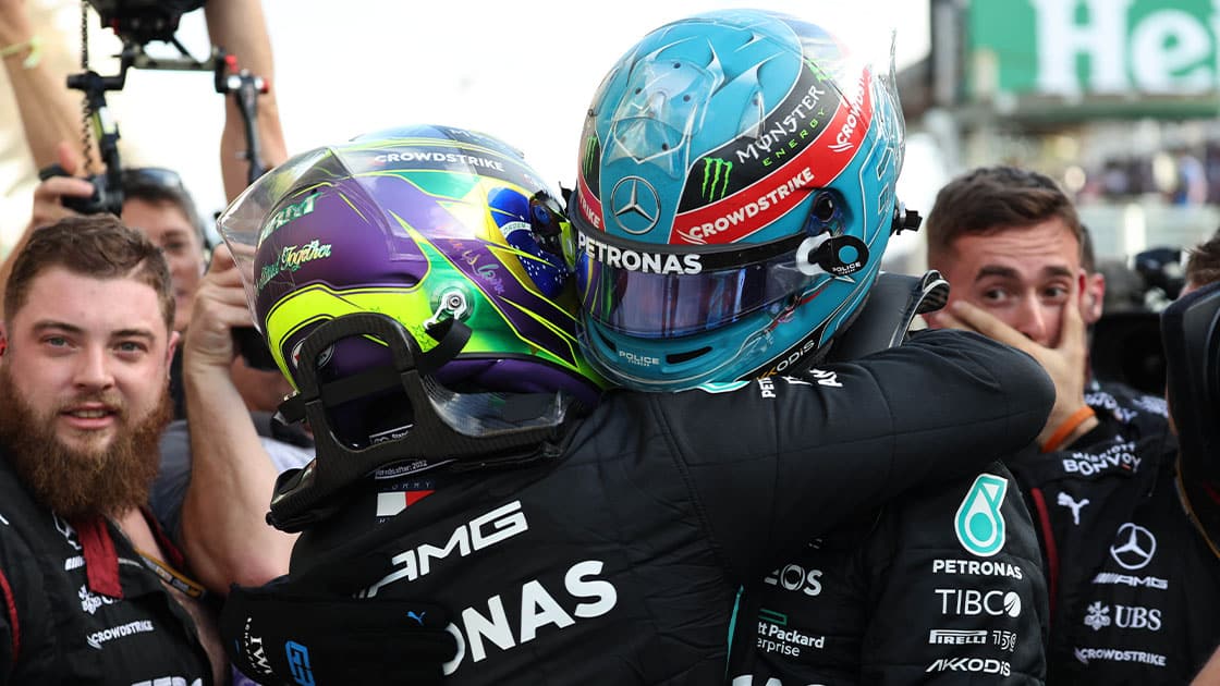 Mercedes F1 driver Lewis Hamilton at the 2022 Brazilian GP