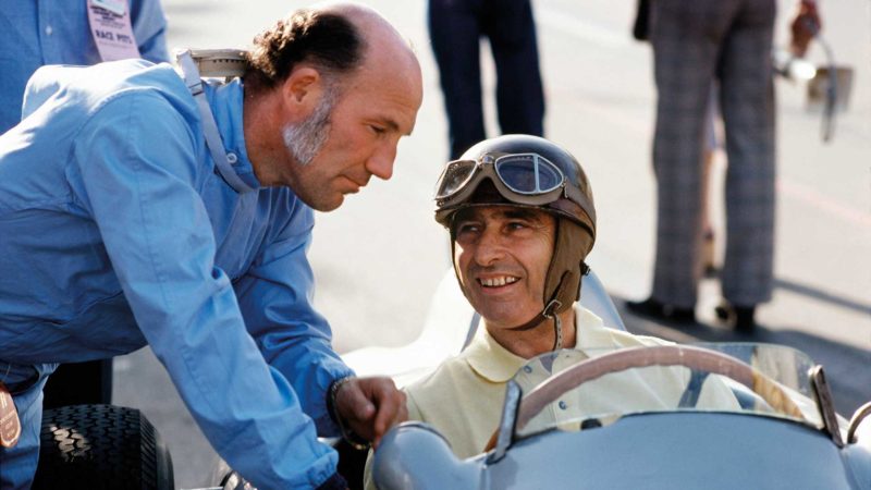 Moss and Fangio with a W196