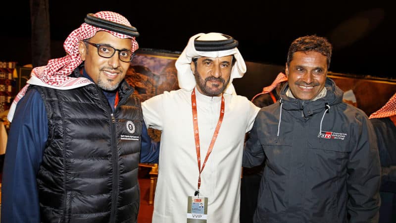 Prince Khalid Bin Sultan Al Faisal with FIA President Mohammed Ben SUlayem