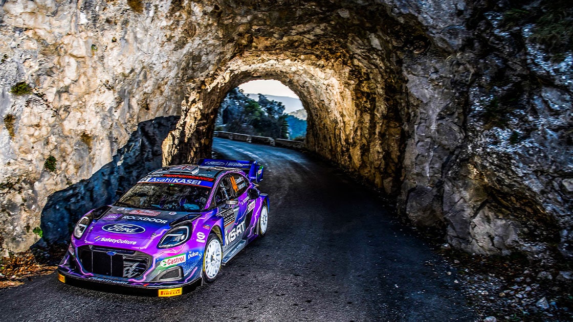Sébastien Loeb at the 2022 Monte Carlo Rally for Ford Puma Motor Sport Magazine