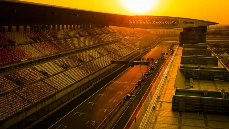 Sunset over Shanghai racing circuitJames Moy Photography/Getty Images