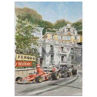 Product image for Mirabeau | Ferrari | Monaco Grand Prix 1974 | By Tony Simmonds | Limited Edition print