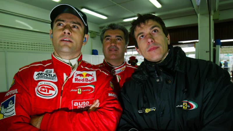 Toto Wolff with Karl Wendlinger in 2004 race