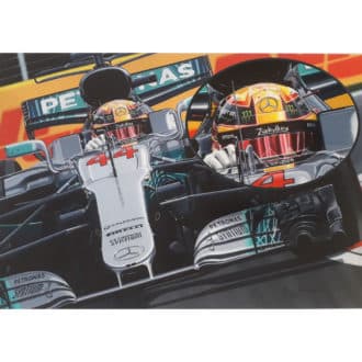 Product image for Lewis Hamilton 'Lionheart' Personalise Your Print
