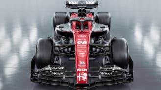 Alfa Romeo launches new black and red 2023 F1 car livery
