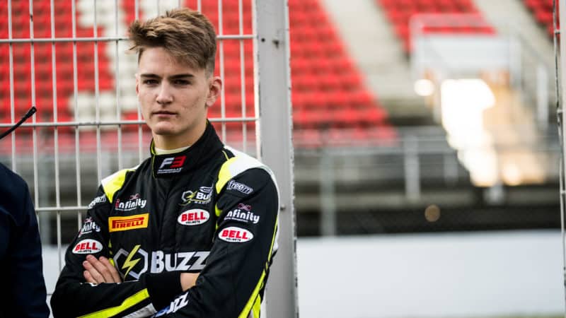 2019 picture of Logan Sargeant during Formula 3 test day