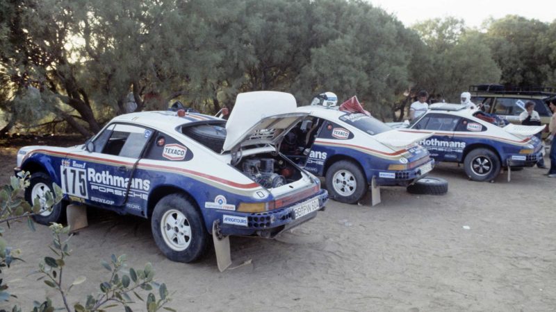 3 Porsche 953 in 1984 Paris-Dakar Rally