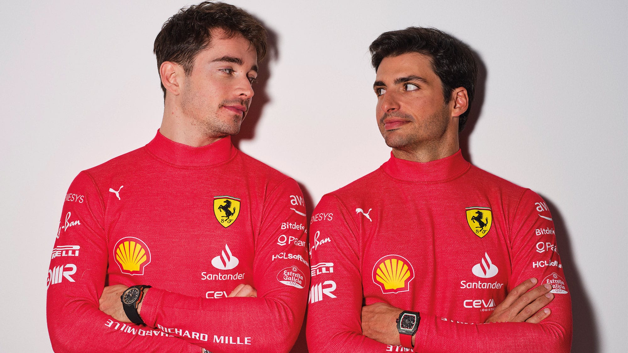 Charles Leclerc and Carlos Sainz