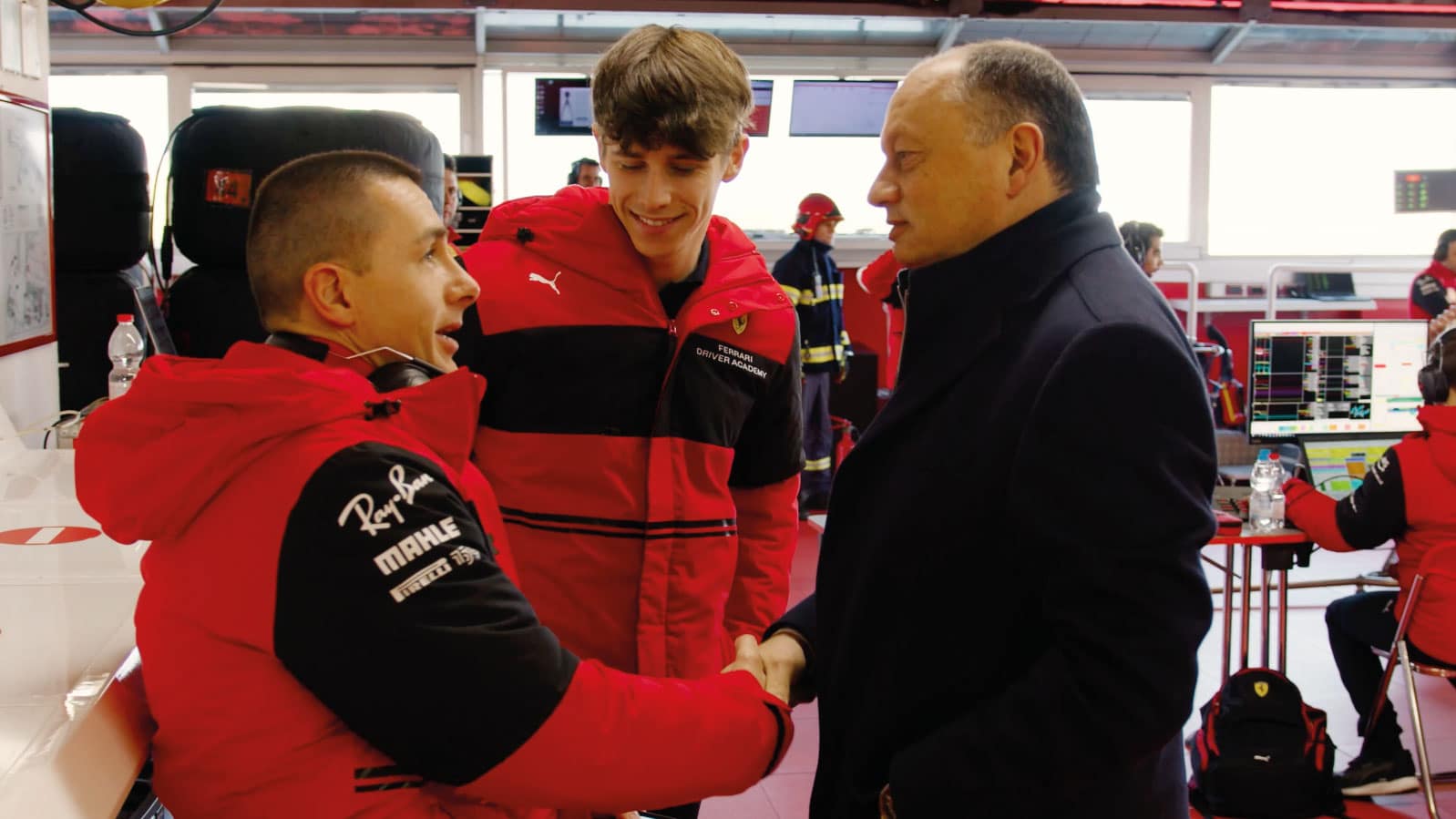Fred Vasseur with the ferrari team