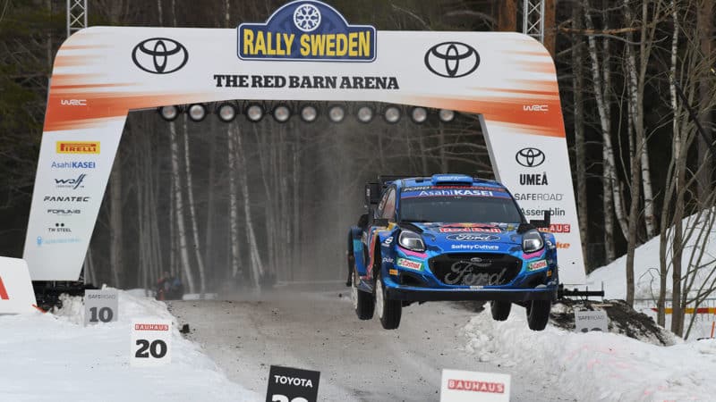 Ott Tänak's Ford Puma flies on Rally Sweden