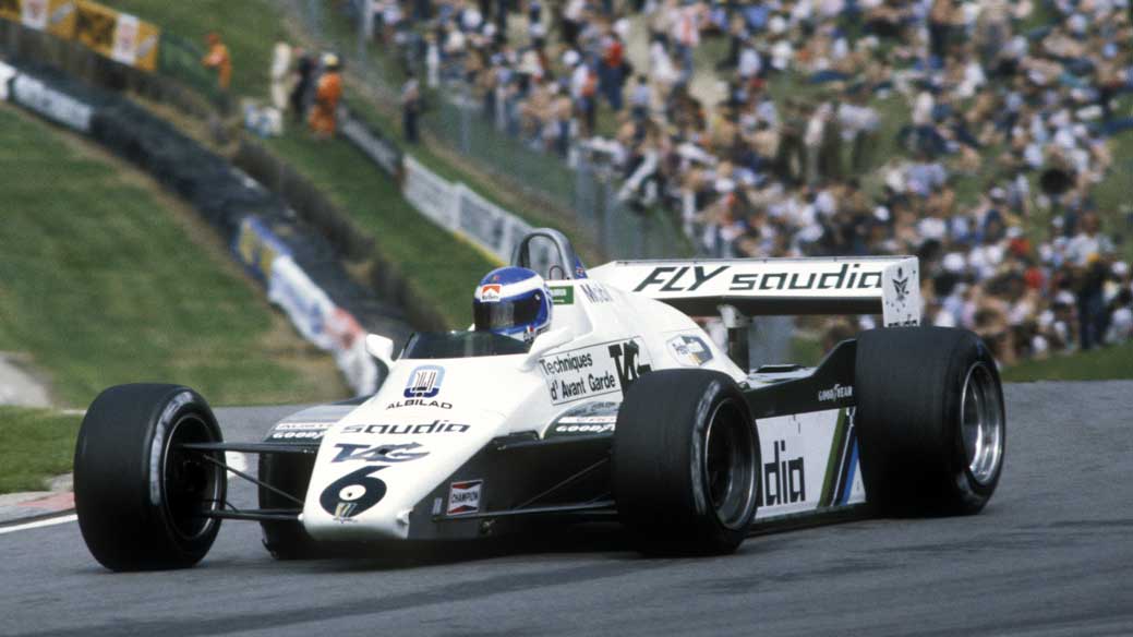 Keke Rosberg in his Williams at the Swiss GP