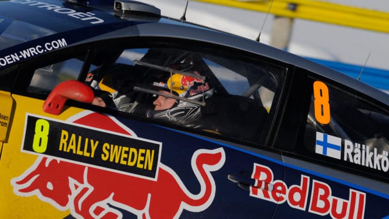 Kimi Raikkonen in Rally Sweden