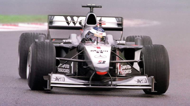 Mika Hakkinen driving for the McLaren F1 team in 1999
