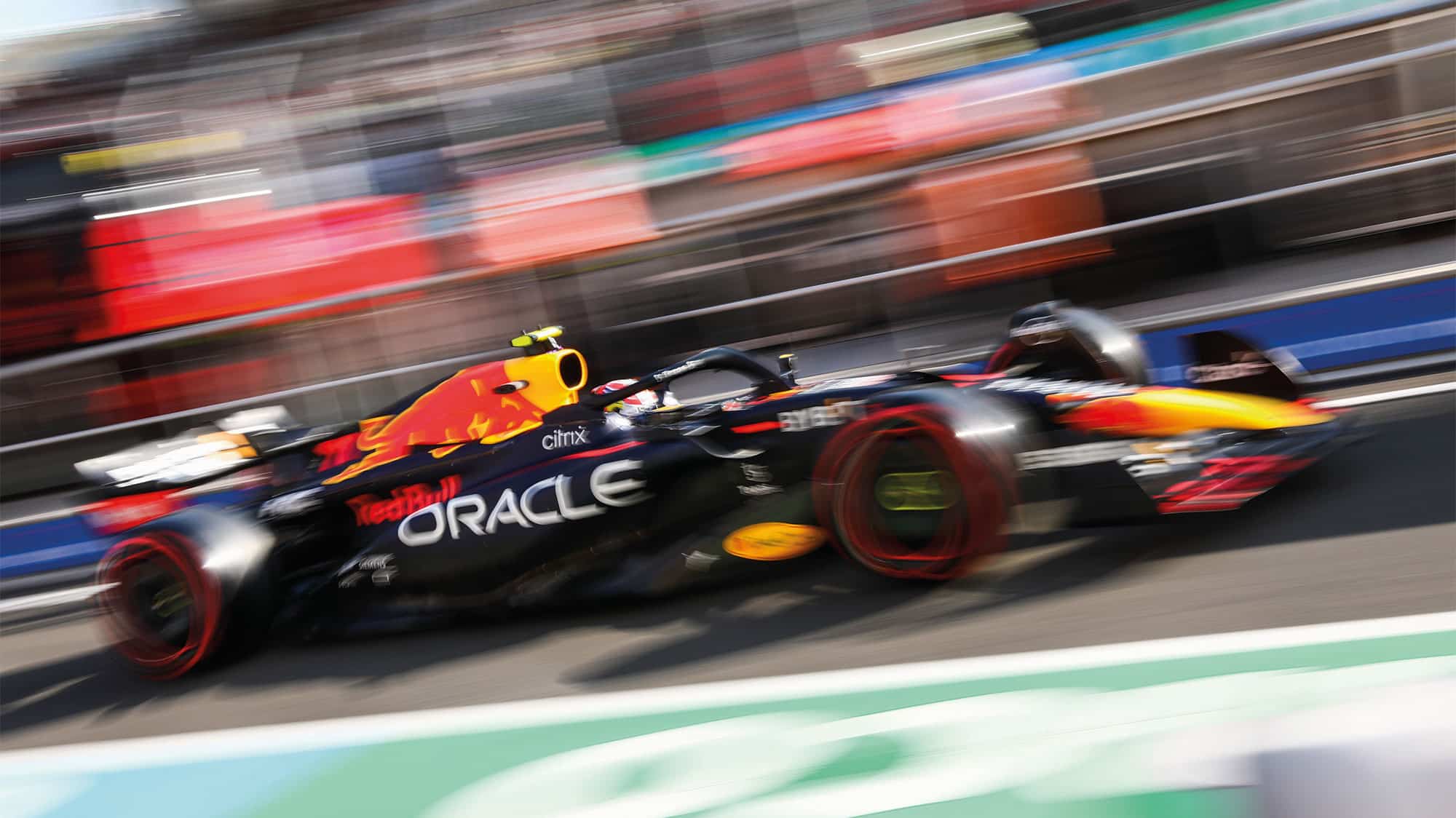 Red Bull F1 motion blue shot
