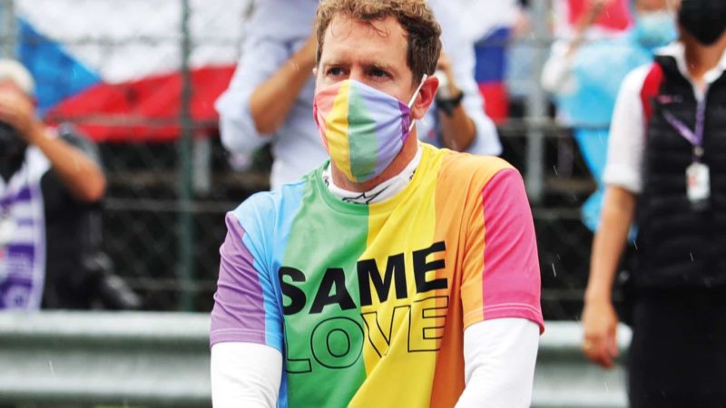 Sebastian Vettel supports LGBT in rainbow shirt