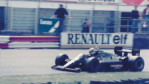 Senna on track in his Lotus