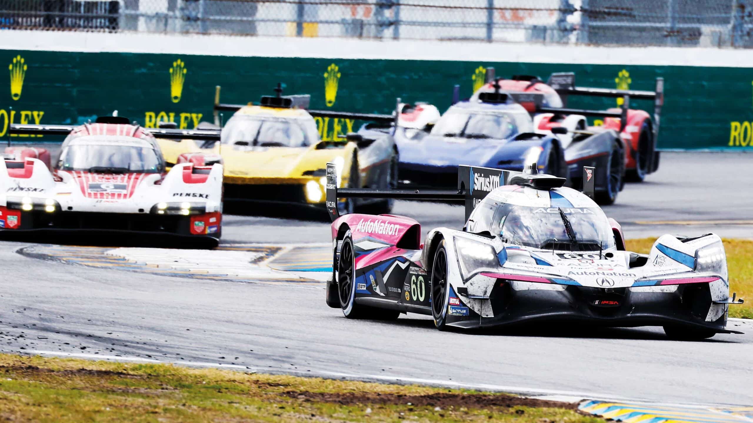 Tom Blomqvist leads in Acura at Daytona