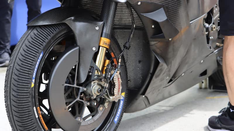 Yamaha diffuser fairing at 2023 MotoGP test