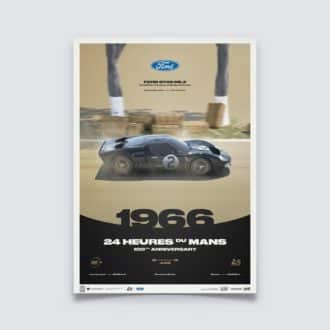 Product image for Ford GT40 Mk.II | 24H Le Mans | 100th Anniversary - 1966 Poster