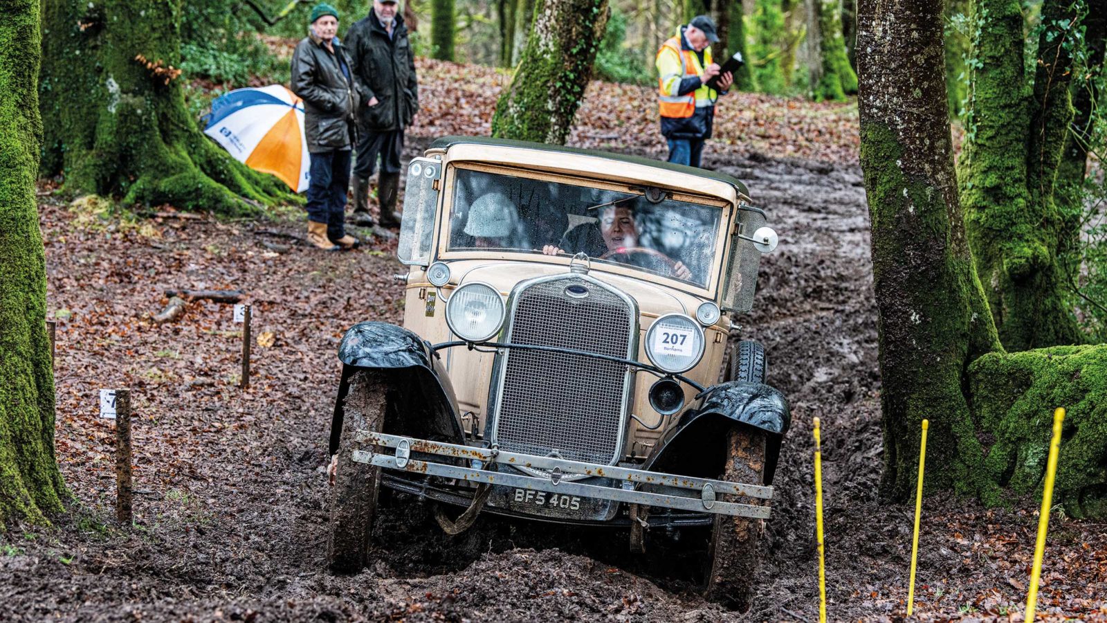 1930 Ford Model A in the mud