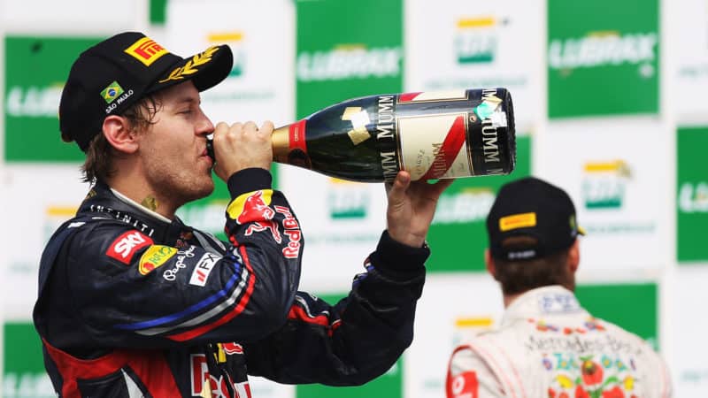 2011 Brazilian GP Sebastian Vettel Red Bull