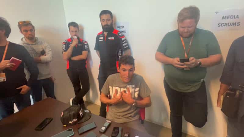 Alex Espargaro in MotoGP press conference at 2023 Portuguese GP
