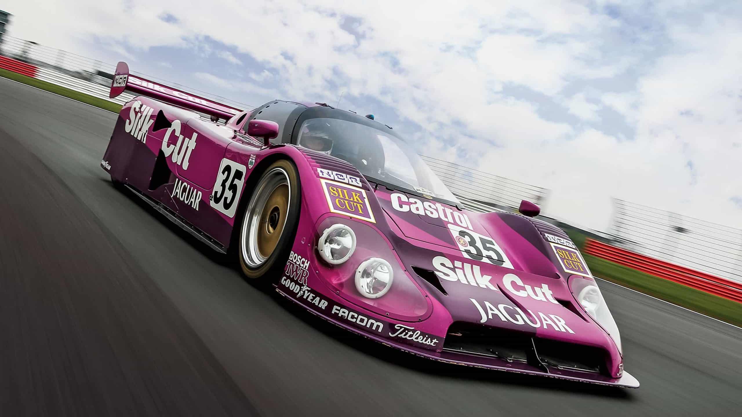 Brundle behind the wheel of Jaguar XJR-12