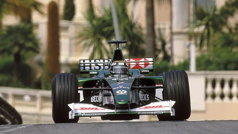 Eddie Irvine in Jaguar at Monaco