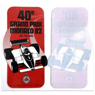 Product image for Monaco Grand Prix 1982 Sticker | Original vintage double sticker