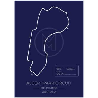 Product image for Albert Park Grand Prix Circuit | Australia | Studio 72 Design | Poster