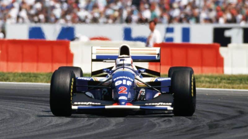 Nigel Mansell on F1 track in 1994