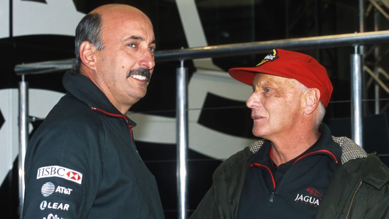 Niki Lauda and Bobby Rahal having a chat