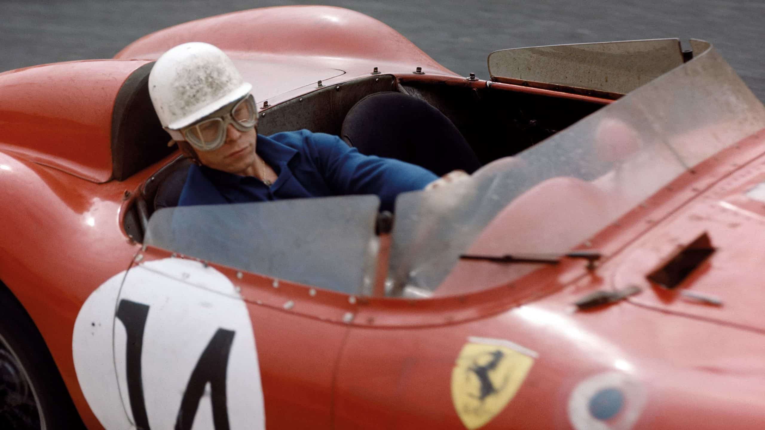 Olivier Gendebien in his Ferrari