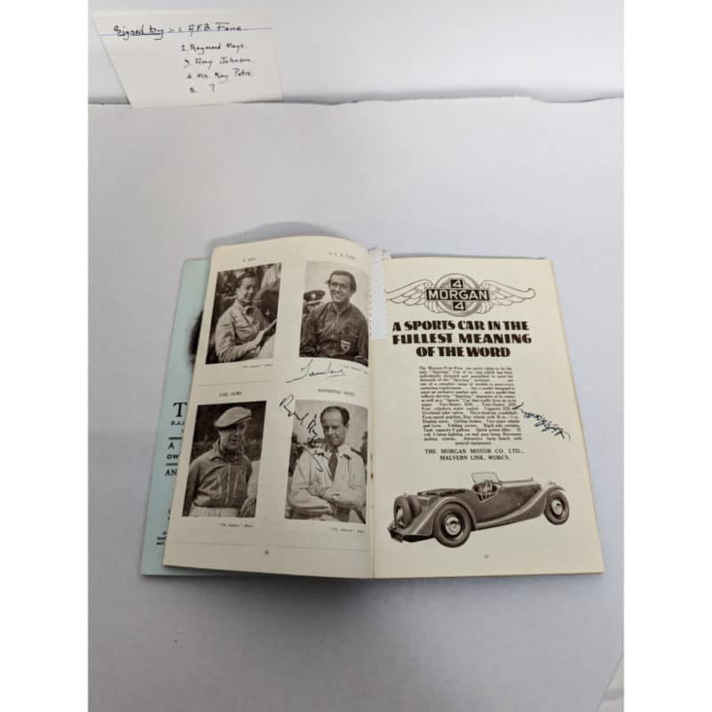 Vintage Shelsey Walsh Hill Climb Programme 1937 Signed Mays, Johnson ...