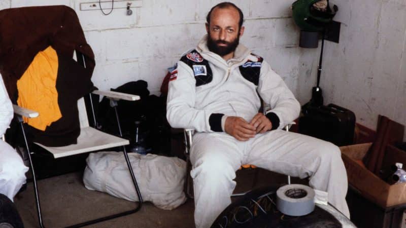 Pescarolo relaxes in the pit, 1979