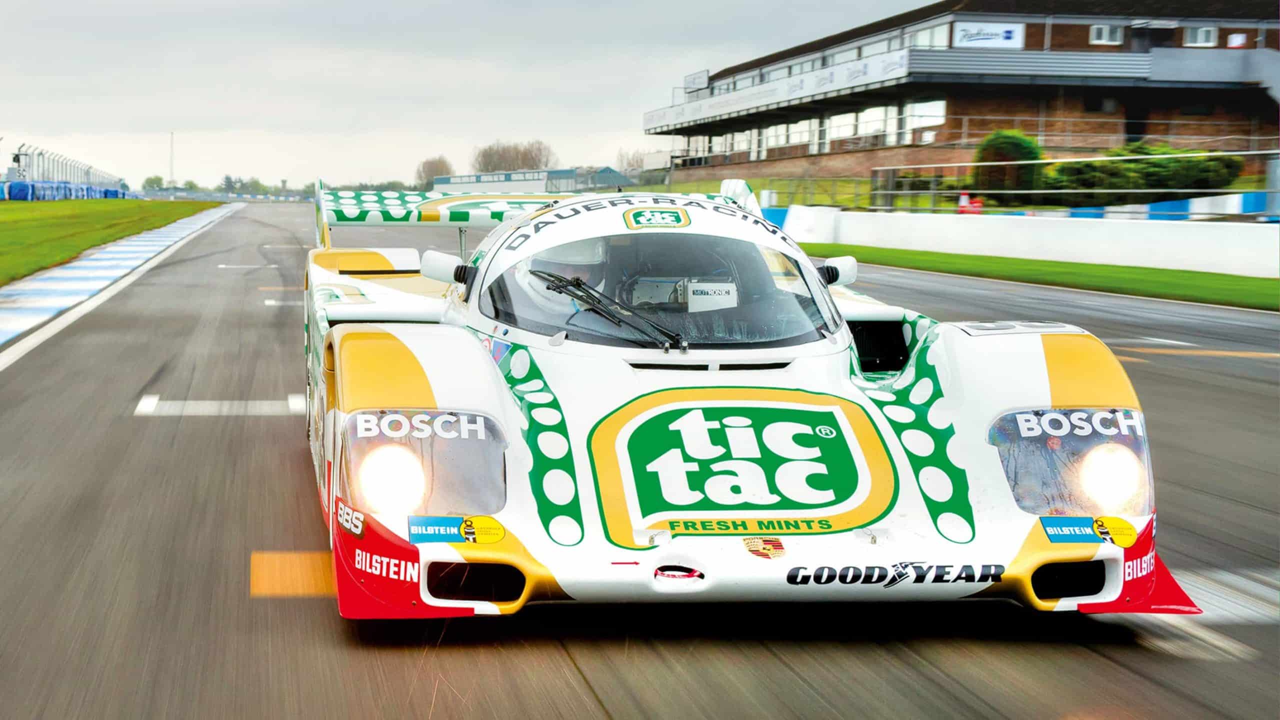 Porsche 962 tik tac on track