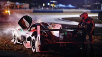 Crash, bang wallop ends 12 Hours of Sebring duel in 2023