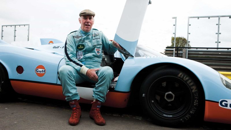 Richard Attwood, sits in Porsche 917