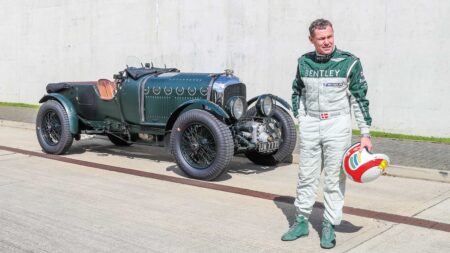 Tom Kristensen in a Bentley Blower – a meeting of Le Mans legends