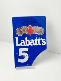 Product image for Nigel Mansell signed 1/2 scale Williams FW14B rear wing endpate
