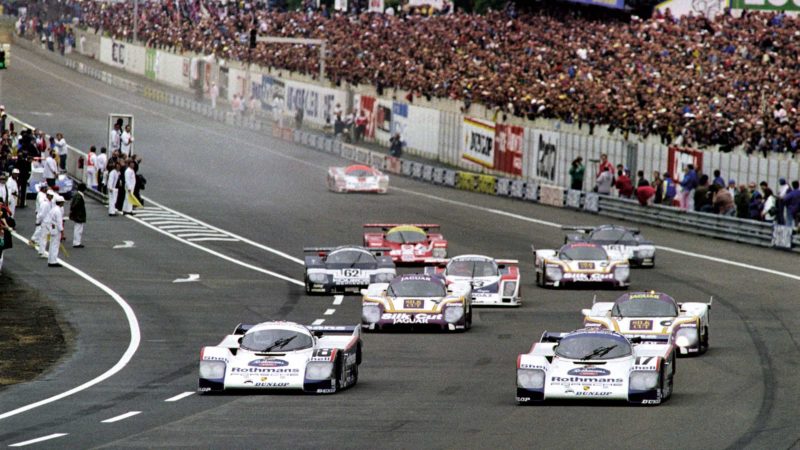 1987 Porsche Group C on track