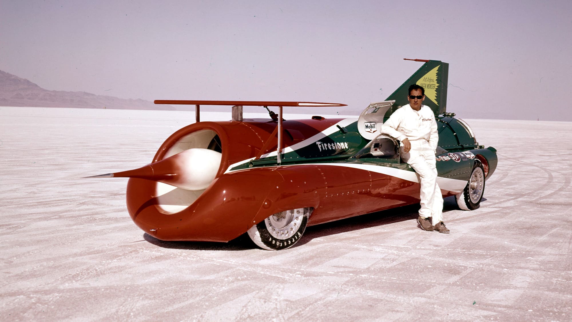 Art Arfons with Green Monster land speed record car
