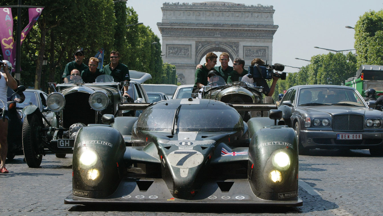 Bentley parades through france