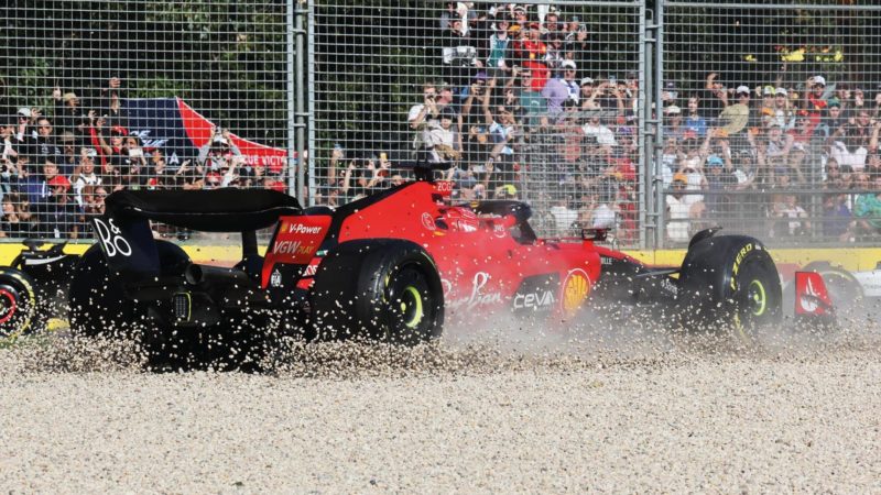 Charles Leclerc on the gravel