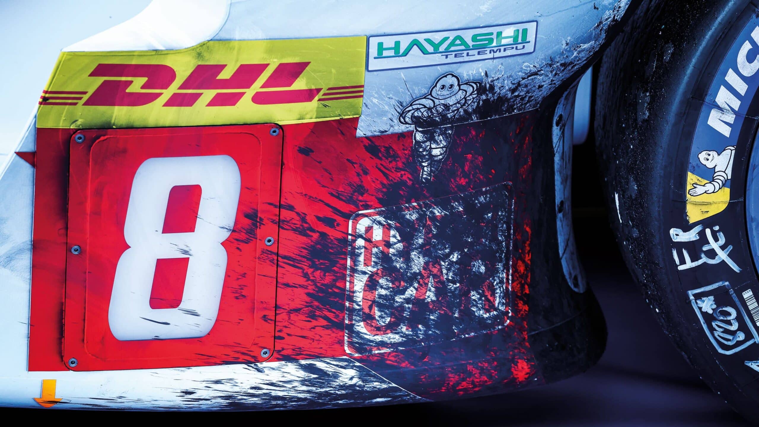 Dirt on the Toyota GR010 Hybrid at Portimão