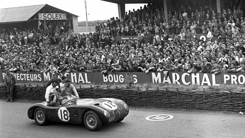 Duncan Hamilton and Tony Rolt Jaguar C-type after victory in 1953