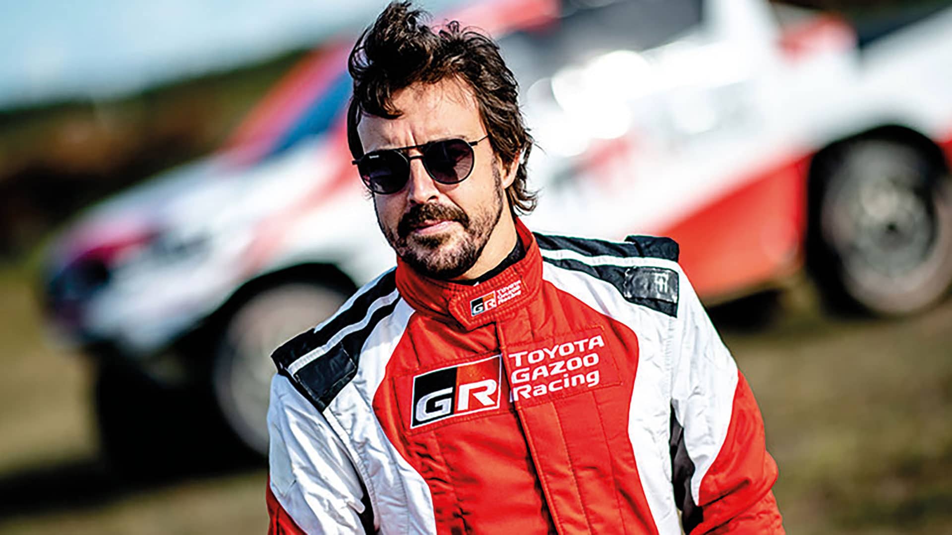 Fernando Alonso in Toyota gear